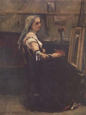 Jean Baptiste Camille  Corot L'atelier (mk11)